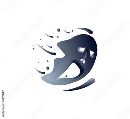 Flying wicked ghostly spook