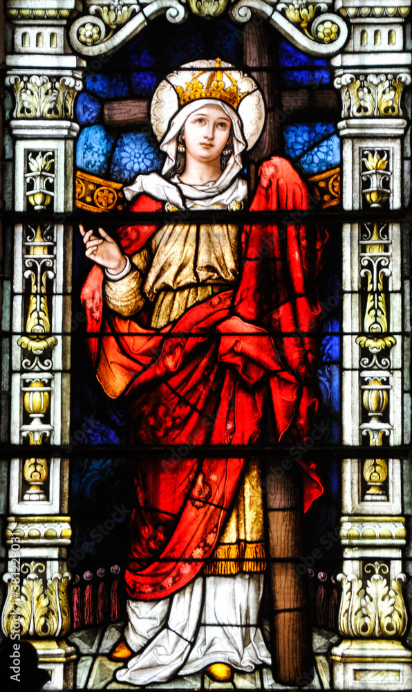 Obraz premium Saint Hellen stain glass