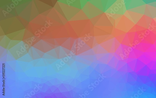 Light Multicolor, Rainbow vector blurry triangle template. Colorful illustration in abstract style with gradient. Template for your brand book.