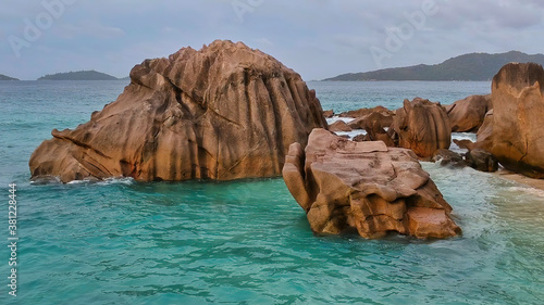 Granite Rocks of Seychelles Islands, Indian Ocean