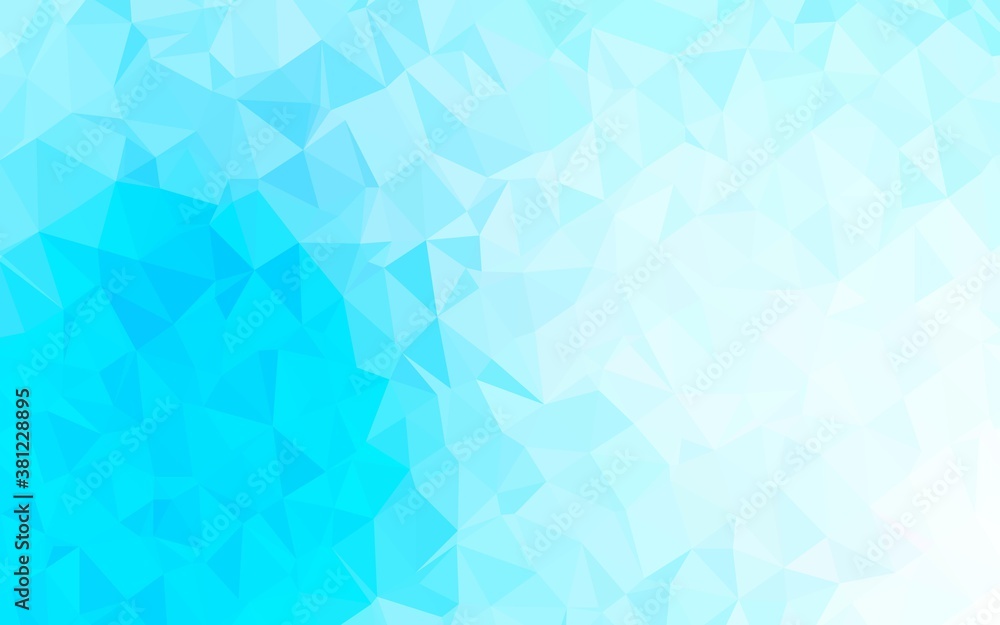 Fototapeta premium Light BLUE vector polygonal pattern. Geometric illustration in Origami style with gradient. Textured pattern for background.