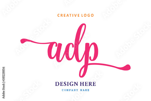 pharmacy letter ADP logo is simple, easy to understand and authoritative