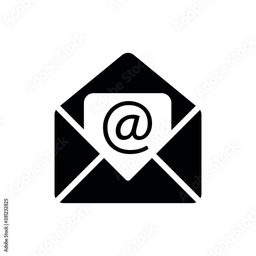 Email Icon, newsletter icon, Open envelope pictogram for website design, mobile application, Editable stroke. Vector illustration