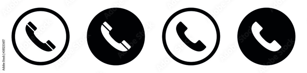 Phone icon in circle , Contact us.Telephone, communication. icon in flat style, Call icon vector. calling symbol for apps and websites Phone icon in circle , Contact us.Telephone, communication. icon in flat style, Call icon vector. calling symbol for apps and websites