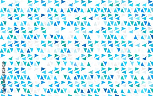 Light BLUE vector pattern in polygonal style. Glitter abstract illustration with triangular shapes. Pattern for busines ad, booklets, leaflets