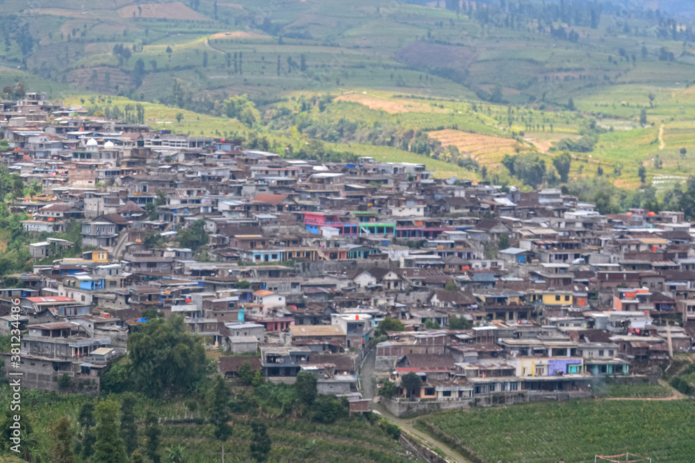 view of Kruwisan village in Temanggung district, Central Java, Indonesia which is also often called Nepal from Java view of Kruwisan village in Temanggung district, Central Java, Indonesia which is also often called Nepal from Java