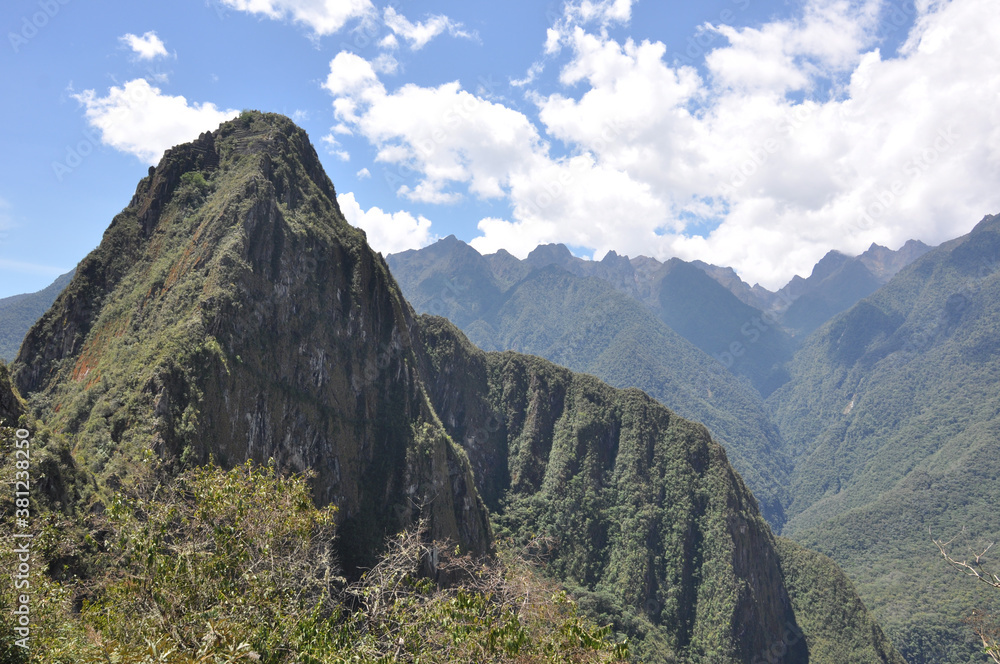 View of Huayna (Wayna) Picchu, the mountain behind Machu Picchu