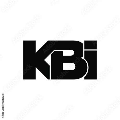 KBI letter monogram logo design vector