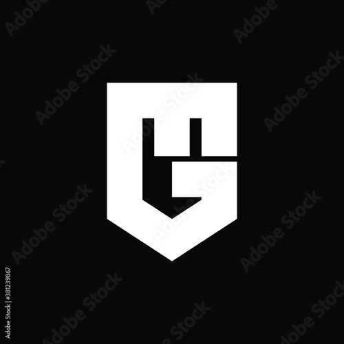Letter MG polygon logo design vector