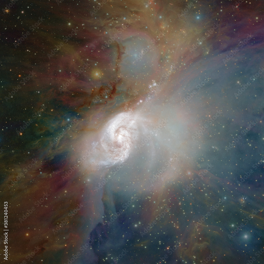 Fototapeta premium Science fiction space wallpaper. Elements of this image furnished by NASA
