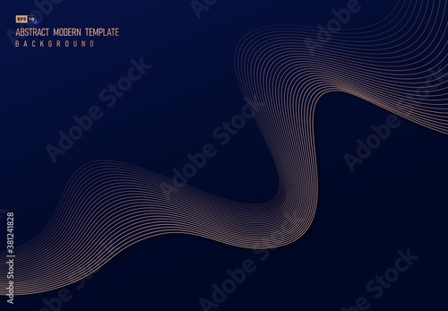 Abstract gold wavy pattern design of wavy decoration artwork template background. illustration vector eps10