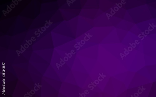 Dark Purple vector shining triangular template. Modern geometrical abstract illustration with gradient. Brand new style for your business design.