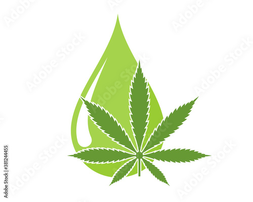 Cannabis oil droplet logo