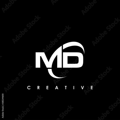MD Letter Logo Design Template Vector