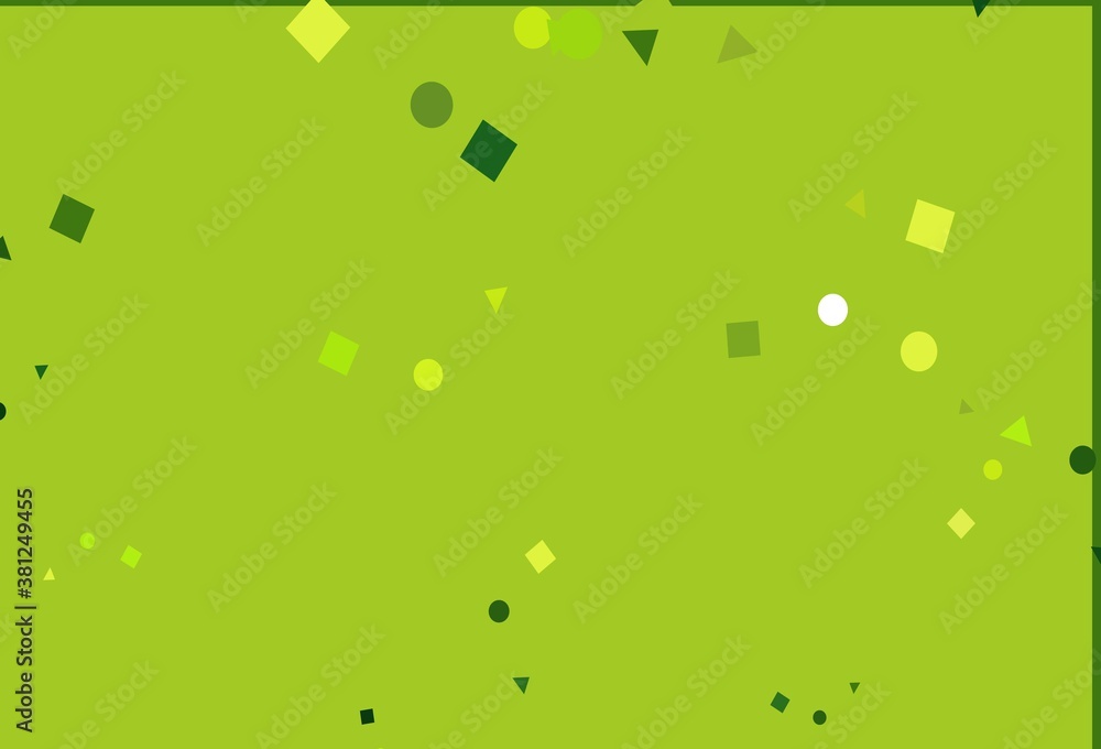 Obraz premium Light Green vector template with crystals, circles, squares.