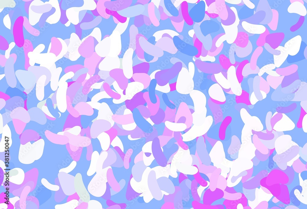 Light Pink, Blue vector backdrop with abstract shapes. Light Pink, Blue vector backdrop with abstract shapes.