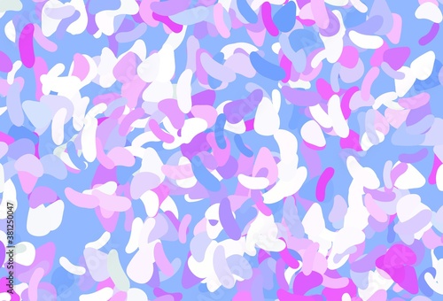 Light Pink, Blue vector backdrop with abstract shapes.