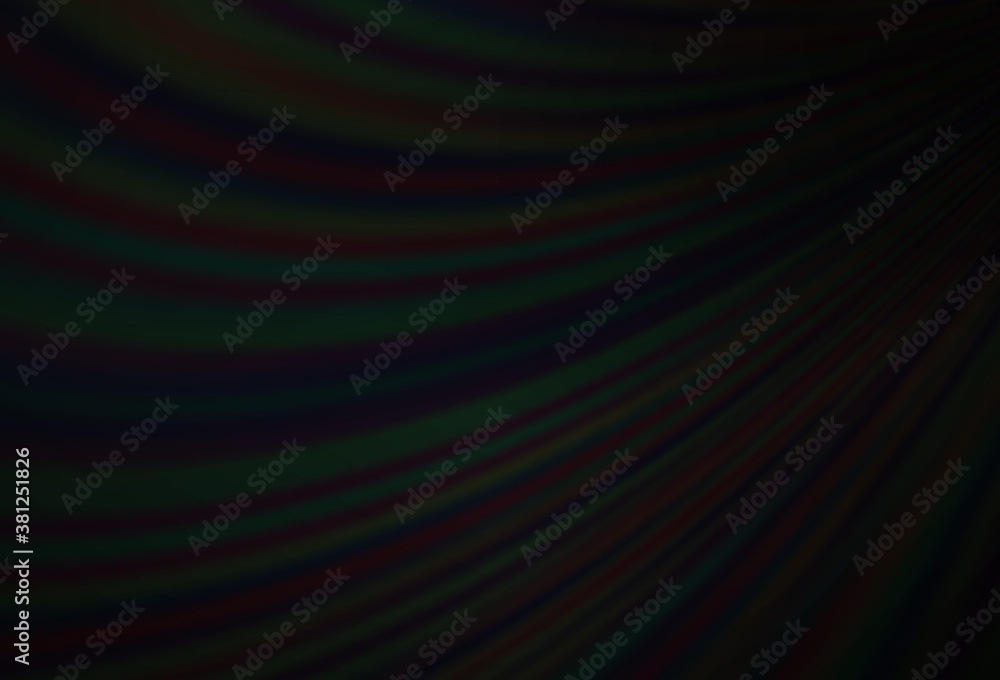 Fototapeta premium Dark Silver, Gray vector template with bent lines.