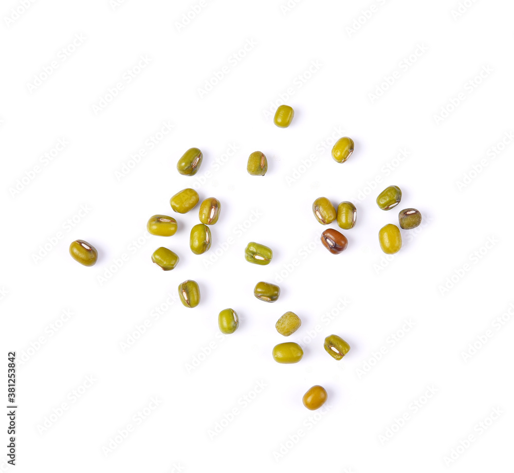 Mung beans on white background Mung beans on white background