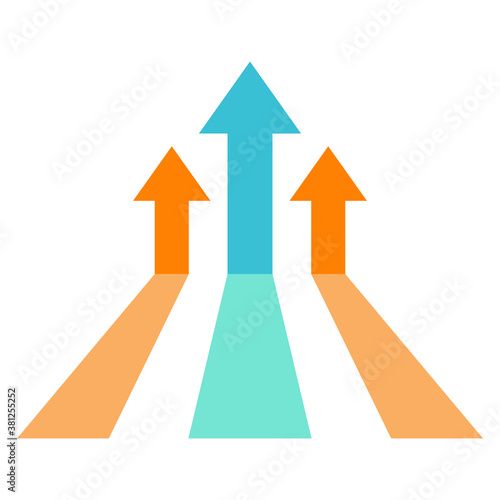 growing business sign, achievement icon, growing business symbol