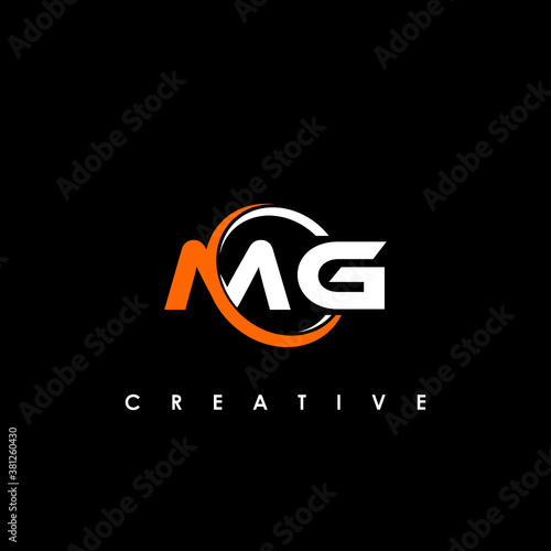 MG Letter Logo Design Template Vector
