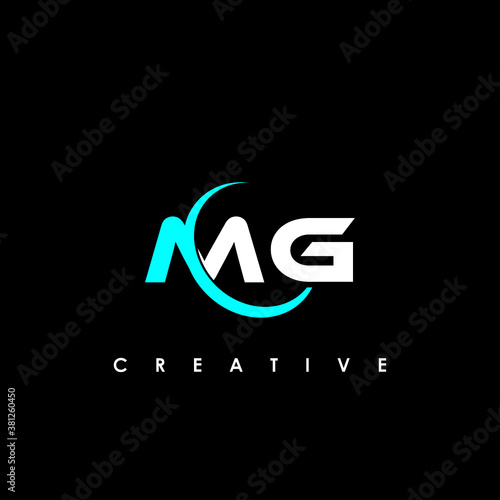 MG Letter Logo Design Template Vector
