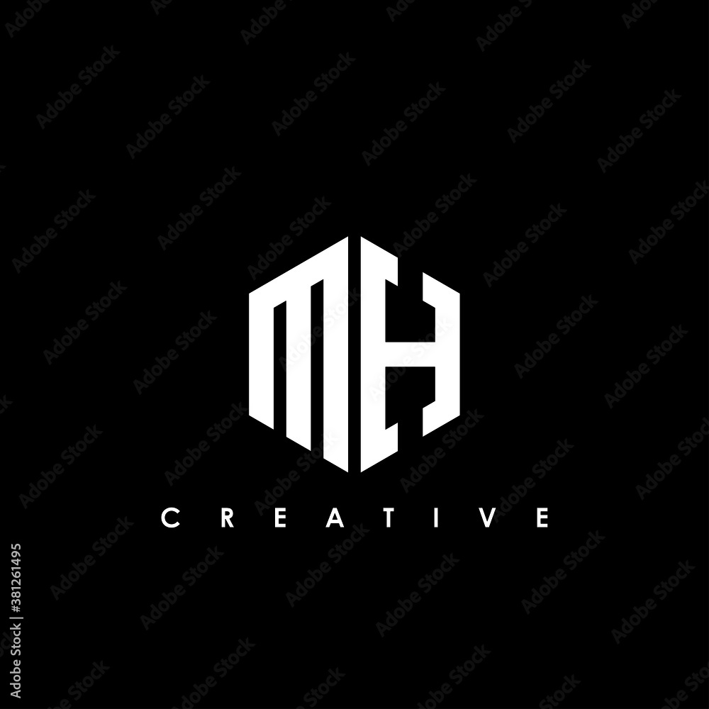 MH Letter Logo Design Template Vector
