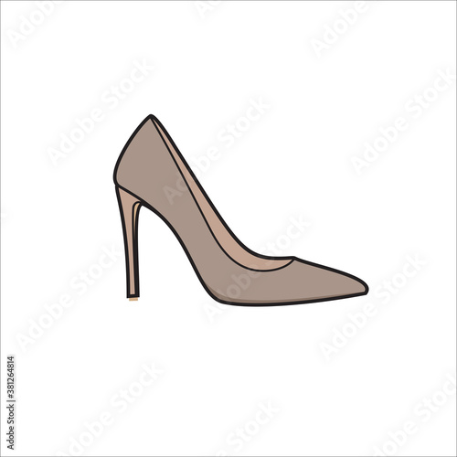 high heels logo silhouette icon vector