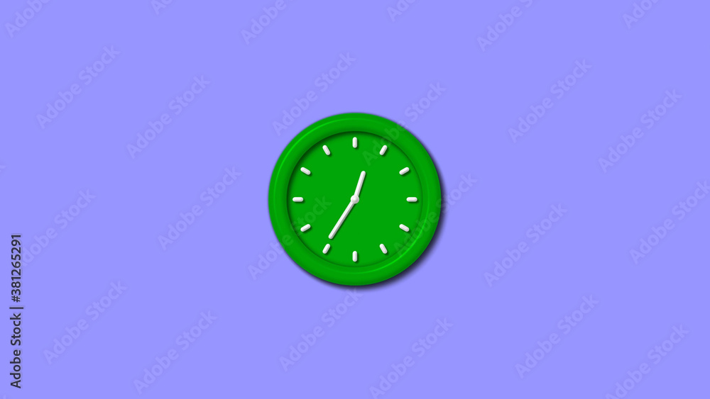 Amazing green color 3d wall clock isolated on blue light background,wall clock,3d wall clock Amazing green color 3d wall clock isolated on blue light background,wall clock,3d wall clock