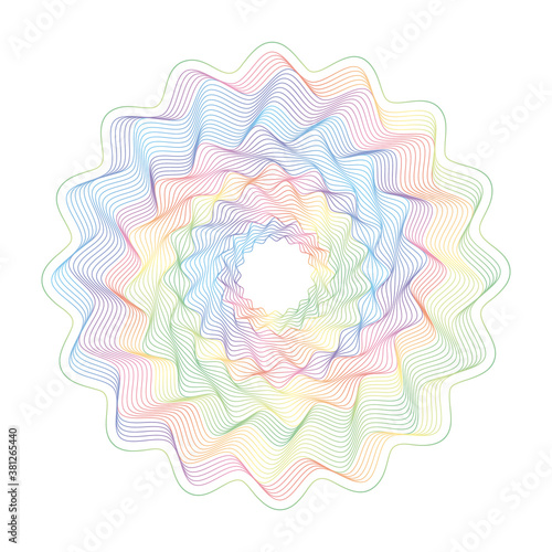 Design elements. Guilloche elements for make diploma or certificate.