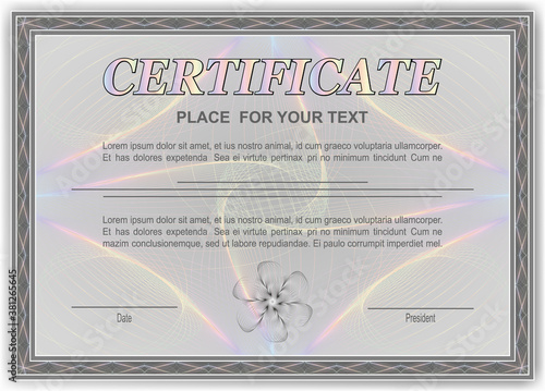 Design elements. Guilloche elements for make diploma or certificate.