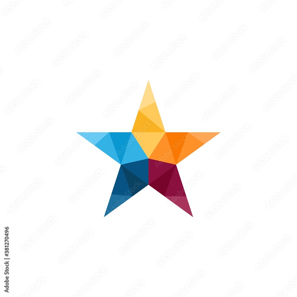 star abstract colorful logo design star abstract colorful logo design