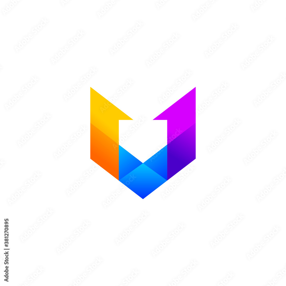 abstract and geometric letter V logo design abstract and geometric letter V logo design