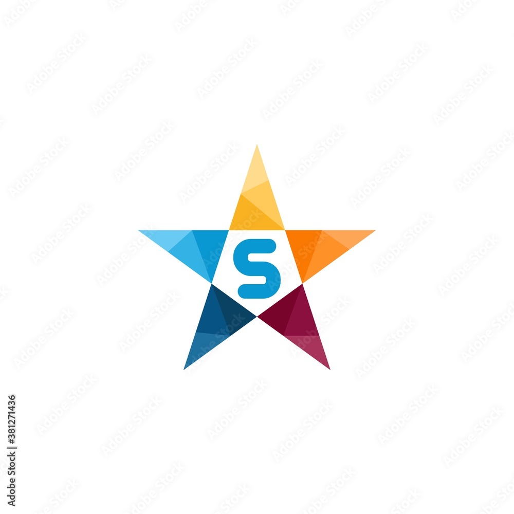 s letter star abstract colorful logo design s letter star abstract colorful logo design
