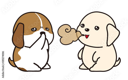 息が臭い子犬と悪臭に困る子犬