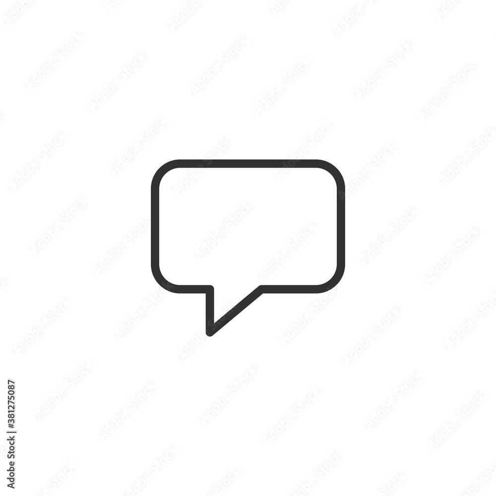 Chat sms linear icon. Stock vector illustration isolated on white background. Chat sms linear icon. Stock vector illustration isolated on white background.