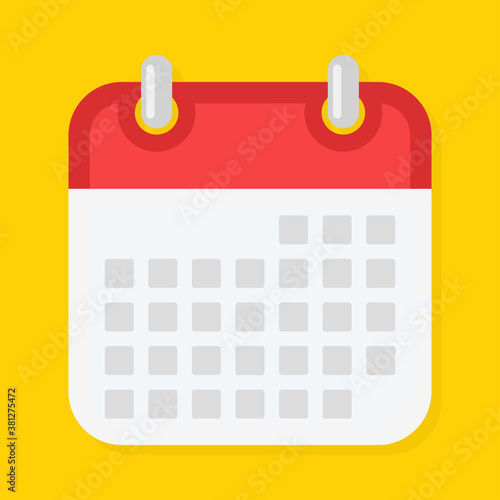 Calendar icon on yellow background