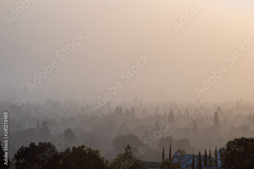 fog over the mountains