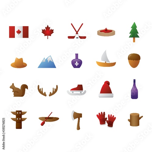 set of canada icons