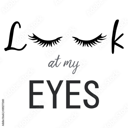 look at my eyes vector