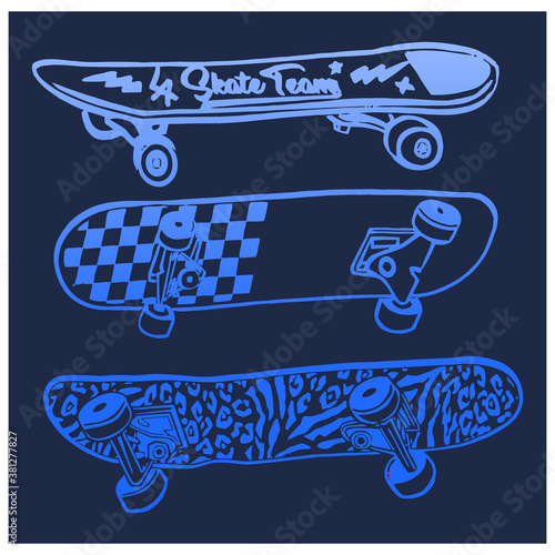 vector illustration of Skating board