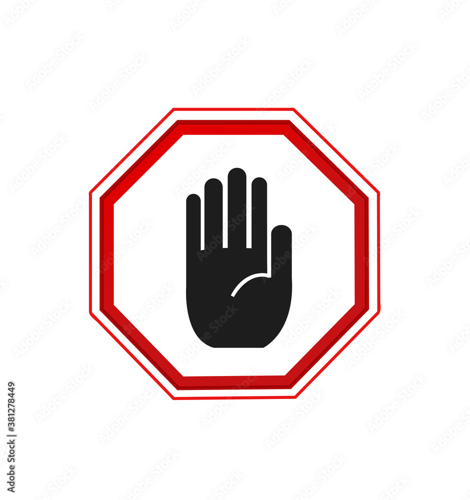 Obraz premium No entry hand sign