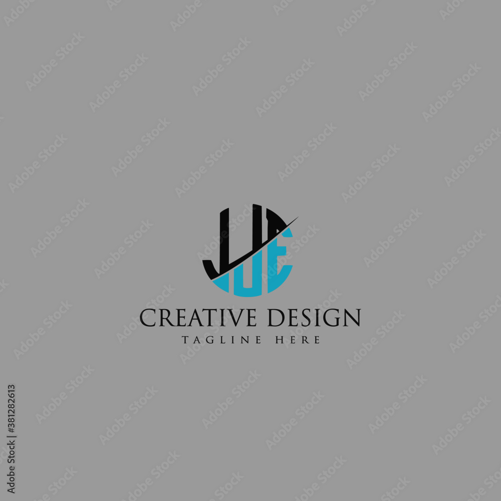  JJE Letter Logo Design Cross Monogram Icon.
