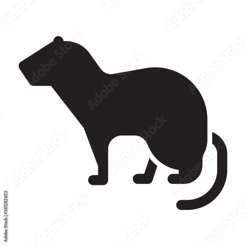 Otter on a white background