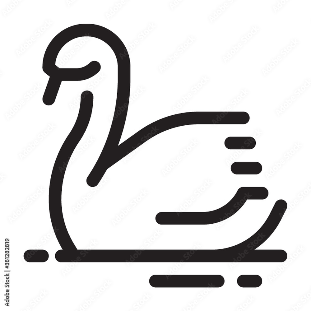 Swan on a white background Swan on a white background