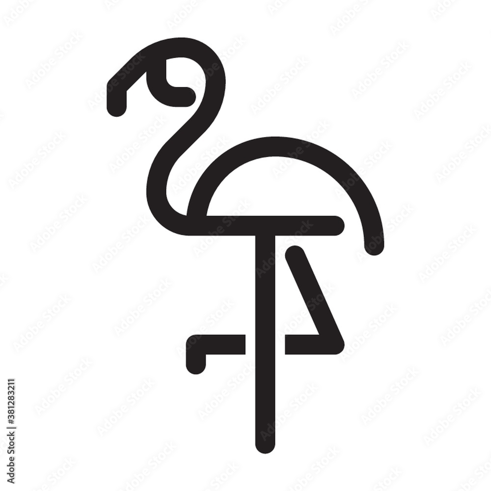 Flamingo on a white background Flamingo on a white background