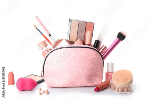 Makeup bag with decorative ...