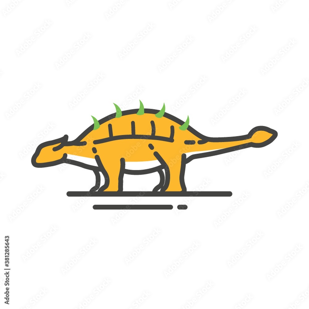 Ankylosaurus on a white background Ankylosaurus on a white background