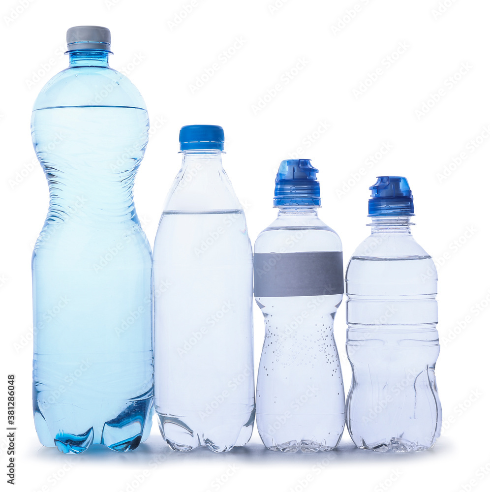 Bottles of clean water on white background Bottles of clean water on white background