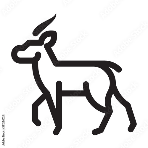 Antelope on a white background